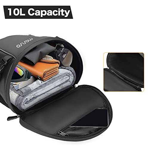 Sacoche Etanche MOSISO Multifonctionnelle Moto - Sac de Selle Polyester, Sports de Plein Air, Noir 10L
