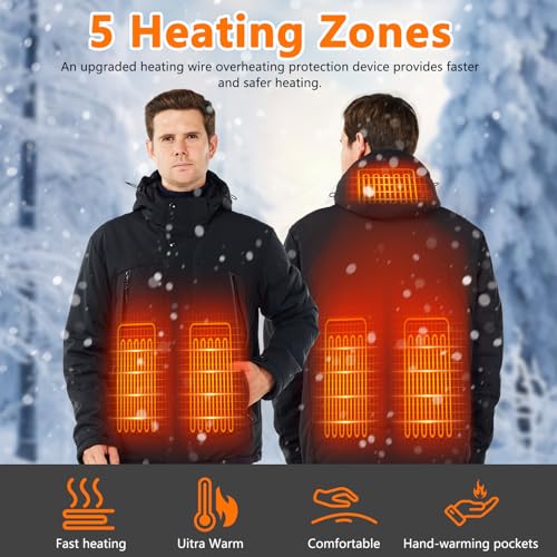 Veste Chauffante Mincoo Homme 18400 mAh Batterie USB Global Recycled Standard